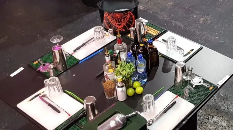 Cocktail workshop table